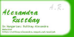 alexandra ruttkay business card